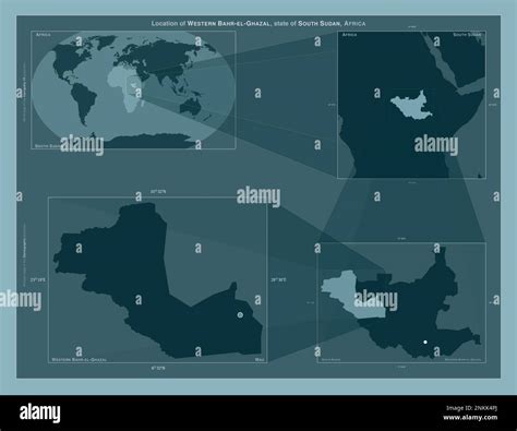 Oeste de Bahr el Ghazal estado de Sudán del Sur Diagrama que muestra