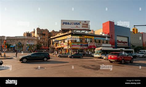 Businesses In The Fordham Road Shopping District In The Bronx In New