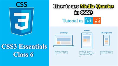 CSS3 Tutorial For Beginners In Hindi Urdu How To Use Media Queries In