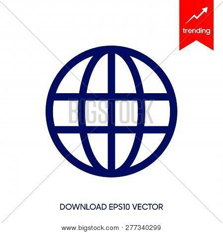 Web Globe Icon Vector & Photo (Free Trial) | Bigstock