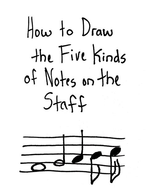 How to Draw the Five Kinds of Notes on the Staff – Crescendo Music System