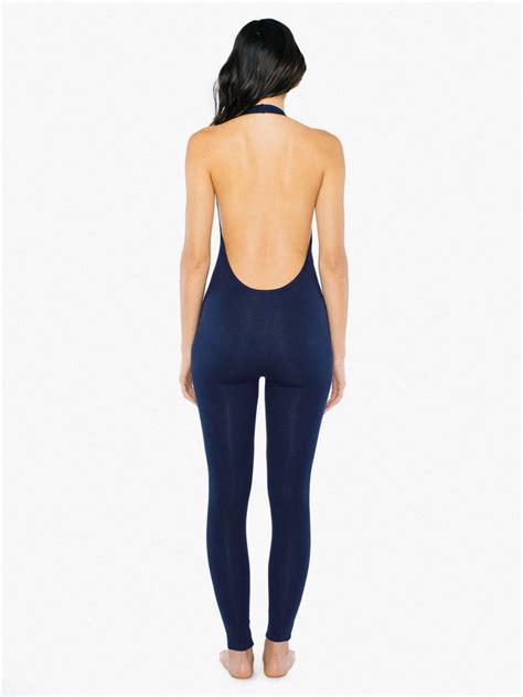 Cotton Spandex Halter Catsuit American Apparel