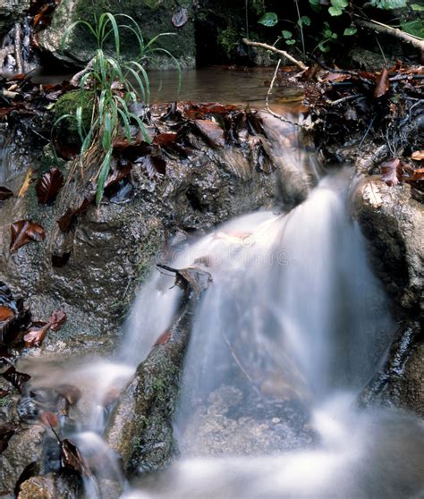 Waterfall in the mountains stock image. Image of hill - 1174683