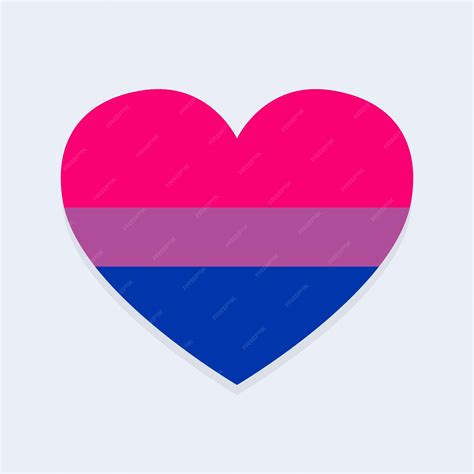 Free Vector Bisexual Flag In Heart Shape