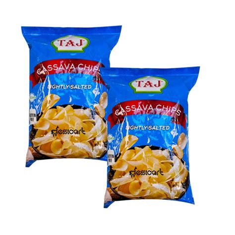 Taj Cassava Chips Lightly Salted Pack Of 2 200g