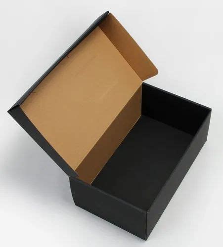 Single Phase 2 Ply 14X8X5 Inch Black Corrugated Shoe Box At Rs 10 Piece