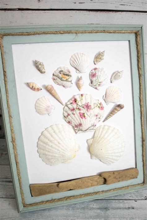 Lovely Decoupage Seashells Using Paper Napkins Sustain My Craft Habit