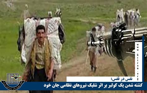 کشته شدن یک کولبر بر اثر شلیک نیروهای نظامی نفس در قفس