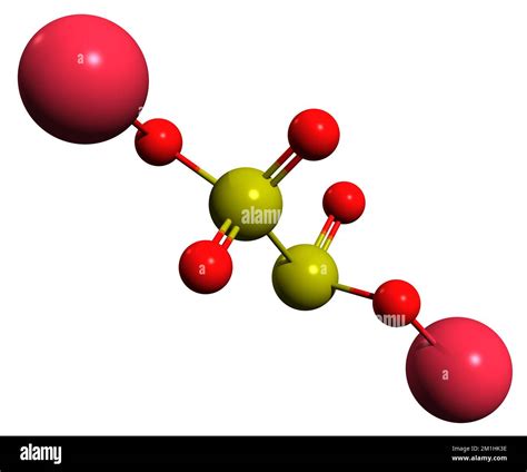 D Image Of Sodium Metabisulfite Skeletal Formula Molecular Chemical