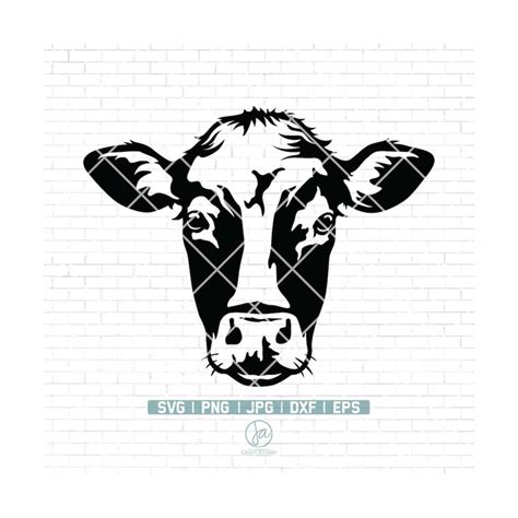 Cow Svg Cut File Cow Head Svg Cow Face Svg Farm Svg Inspire Uplift