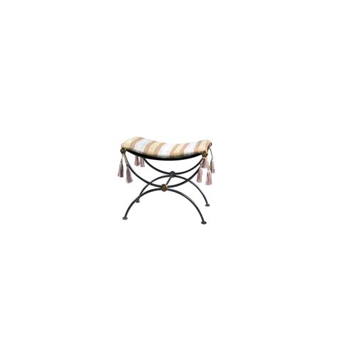 Tabouret classique MIJARES ACANTO en tissu avec piètement en