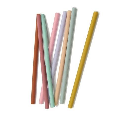 Flexible Reusable Silicon Folding Straws Collapsible Easy Clean