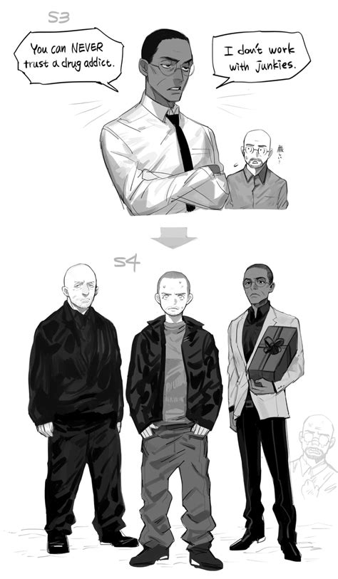 Walter White Jesse Pinkman Gustavo Fring And Mike Ehrmantraut