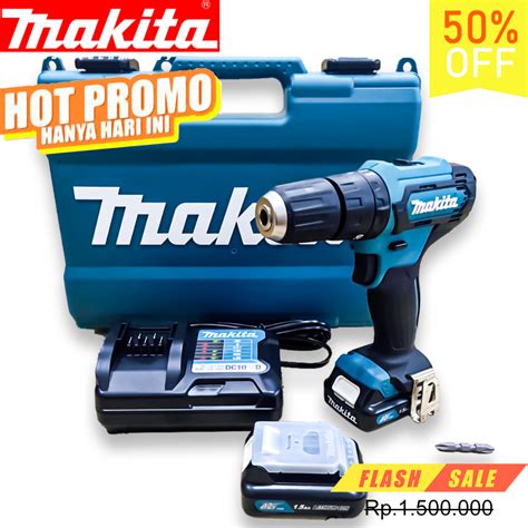 Jual Promo MAKITA Mesin Bor Tangan Baterai Cordless Drill 12V Obeng