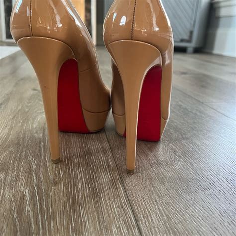 Christian Louboutin Shoes Nude Bianca Patent Leather Christian