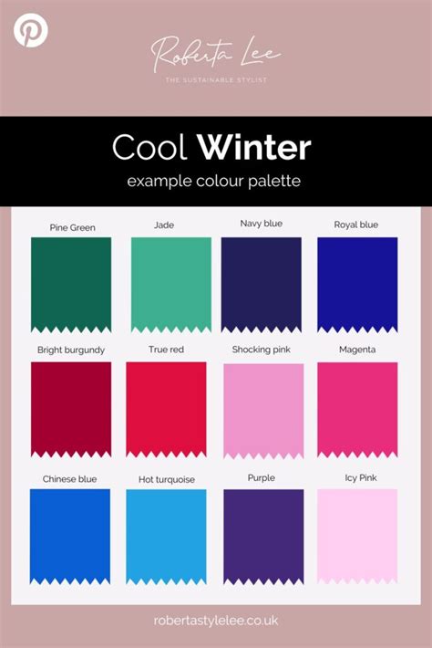 Cool Winter: Colour Analysis Guide | Roberta Lee - The Sustainable Stylist