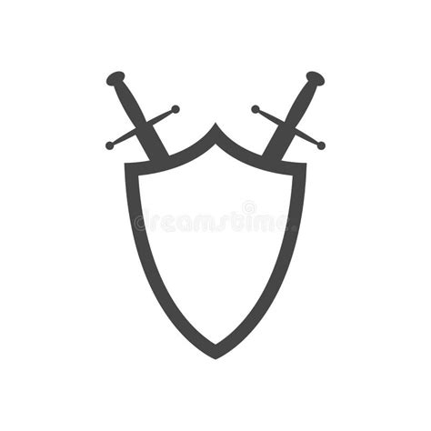 Shield And Swords In Flat Design Vector Illustration Stock Illustration Illustration Of Arms