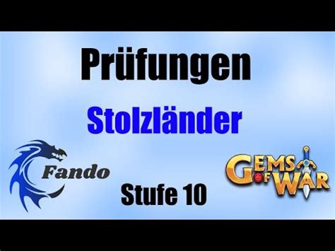 Gems of War Prüfung Stufe 10 Stolzländer Hilfe How to play