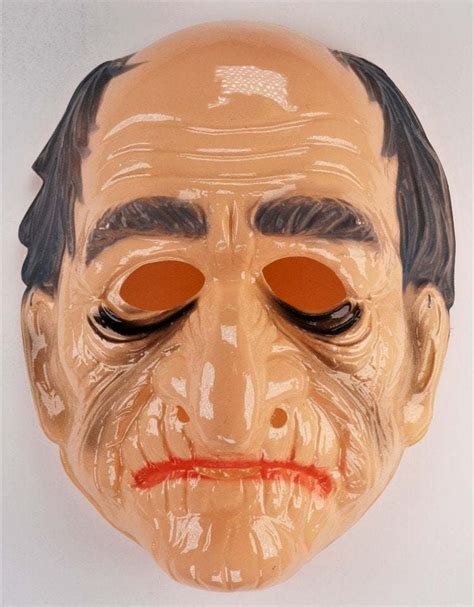 Vintage Ben Cooper Old Man Halloween Mask 1980 Grandpa Elderly Etsy