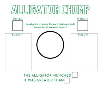 Alligator Chomp a Place Value game! by Fun Friday in First | TPT