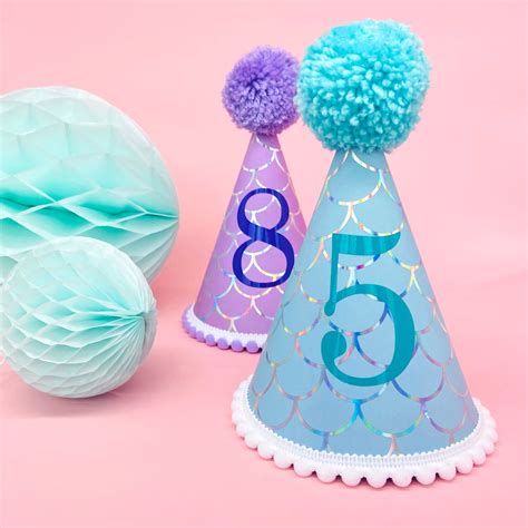 Mermaid Underwater Any Age Party Hat Postbox Party