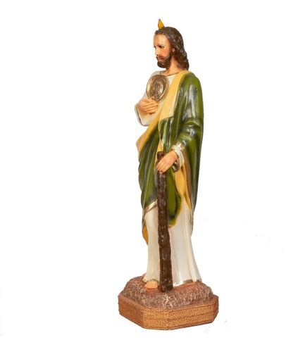 San Judas Tadeo Figura Religiosa Resina Ojos Cristal 47cm Envío gratis