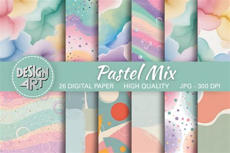 Pastel Mix Digital Backgrounds Graphic by Design Art · Creative Fabrica