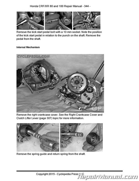 Honda CRF80F CRF100F XR80R XR100R Cyclepedia Printed Service Manual