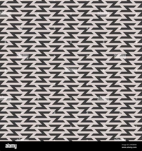 Zigzag Seamless Background In Black And White Color Vector Tileable