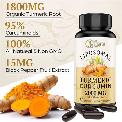 Suplemento De Curcumina De C Rcuma Liposomal De Mg Extracto