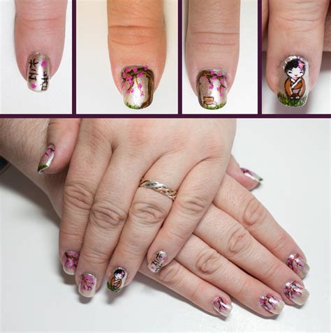 Sakura Geisha Nail Art By Elvaniel On Deviantart