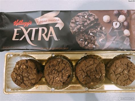 Печенье сдобное Kellogg’s Extra ГРАНОЛА с шоколадом и фундуком ...