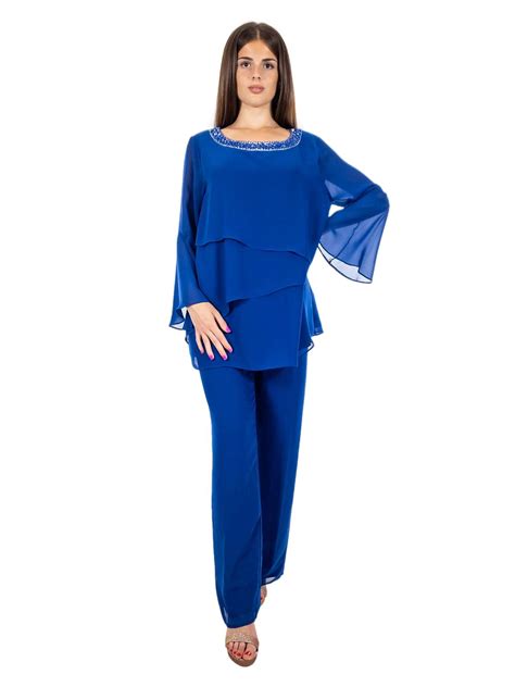 Completo Pantaloni Eleganti Da Cerimonia Con Casacca Elegante