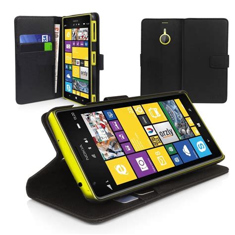 Nokia Lumia Leather Wallet Flip Case Black