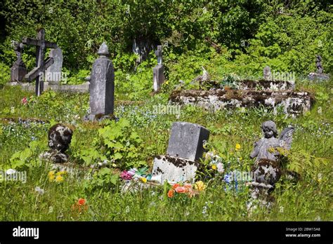 Hoonah Cemetery, Hoonah City, Chichagof Island, Southeast Alaska, USA ...