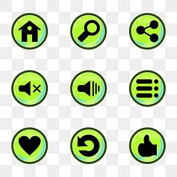 Green Game Button Gaming Button Dark Green Button Forum Png