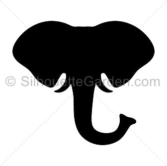 Elephant Head Silhouette - Free Clip Art, Printable, and Vector Downloads