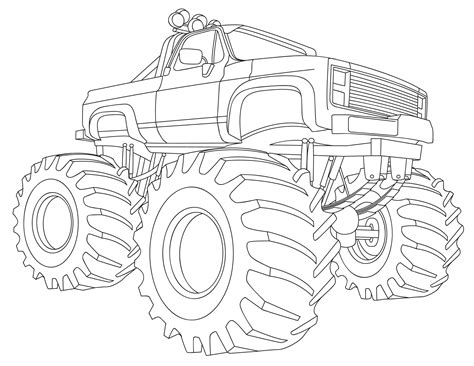 Monstertruck Ausmalbild Malvorlage Kolorowanka Colorear Desenho