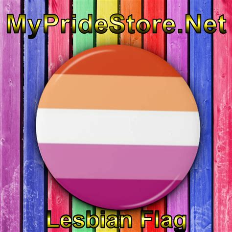 Lesbian Pride Flag Pin Button Lgbtq Etsy