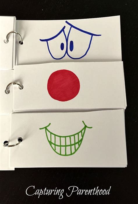 Funny Face Flip Book • Capturing Parenthood Flip Book Me Preschool