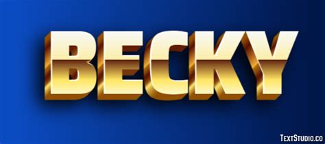 Becky Logos Name Textstudio