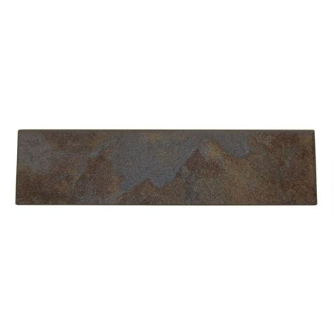 Daltile Continental Slate Tuscan Blue 3 In X 12 In Porcelain Bullnose