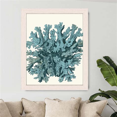 Sea Coral Wall Art Turquoise Coral 10 Coral Print Nautical Etsy