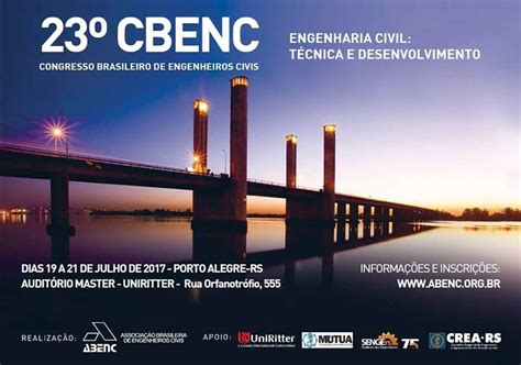 ABENC promove 23º Congresso Brasileiro de Engenheiros Civis Crea SE