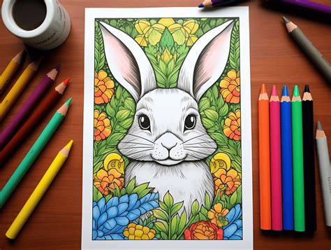 Bunny Rabbit Coloring Pages Printable Sheets