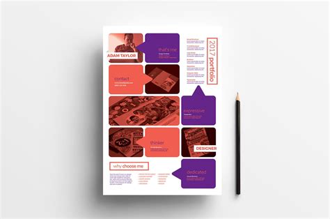 Free Portfolio Poster Template V2 For Photoshop And Illustrator Brandpacks