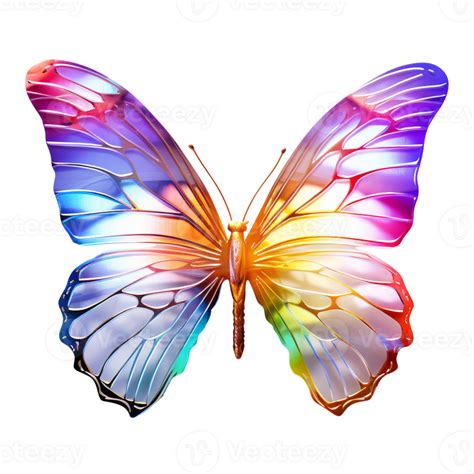 Colorful Butterfly Colorful White Background Ai Generated Png