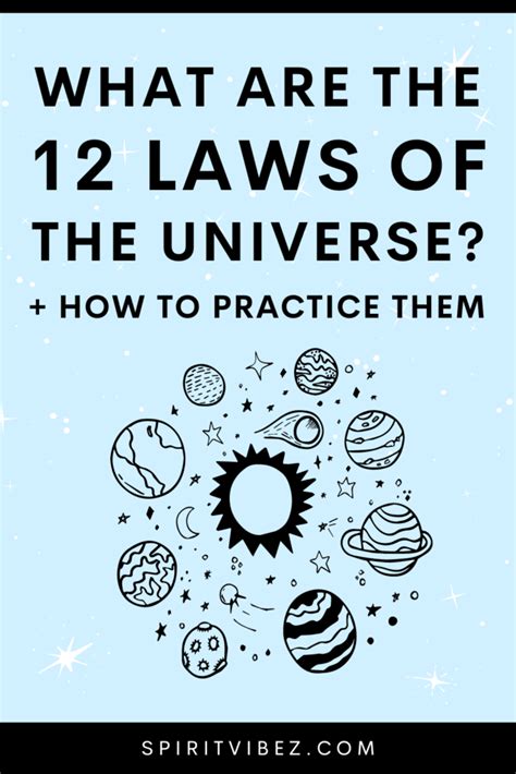 What Are the 12 Laws of the Universe? + How to Practice Them - Spiritvibez