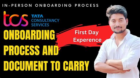 Tcs Onboarding Update In Person Physical Onboarding Process In