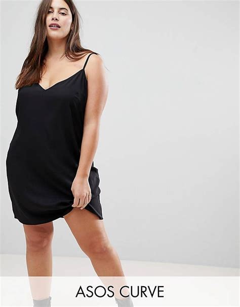 Asos Design Curve Mini Cami Slip Dress Cami Slip Dress Fashion Plus Size Black Dresses